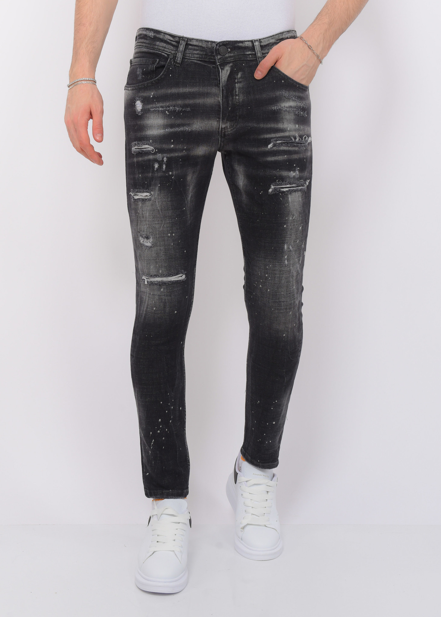 Splatter Painted Jeans: Mens Painted Jeans