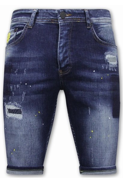 Pantalones cortos de mezclilla para hombre - Slim Fit - 1051 - Azul