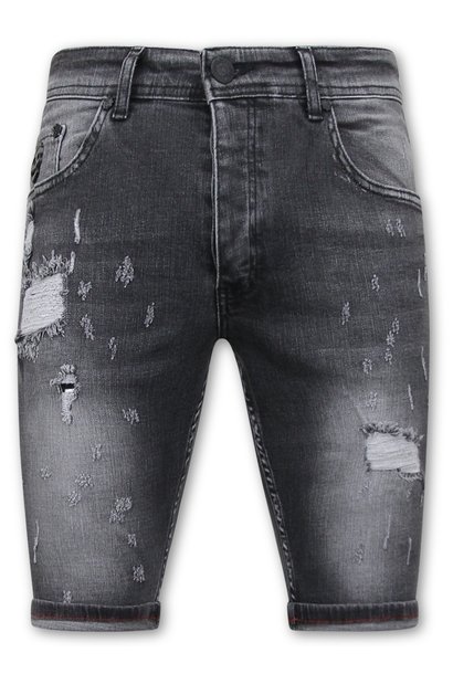 Pantalones cortos de mezclilla para hombre - Slim Fit - 1039 - Gris