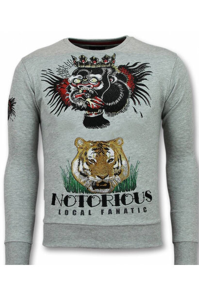 Felpa Uomo Ricamo - Mcgregor Tattoo - Grigio