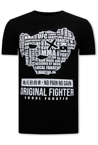 T-shirt Heren - MMA Orginal Fighter - Zwart