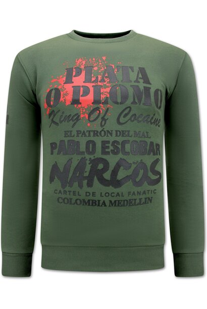 Sweatshirt Men -  El Patron - Pablo Escobar – Green