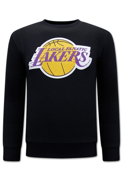 Sweater Heren - Lakers Print -  Zwart