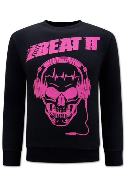 Sweat Hommes - Just Beat It Print  - Noir