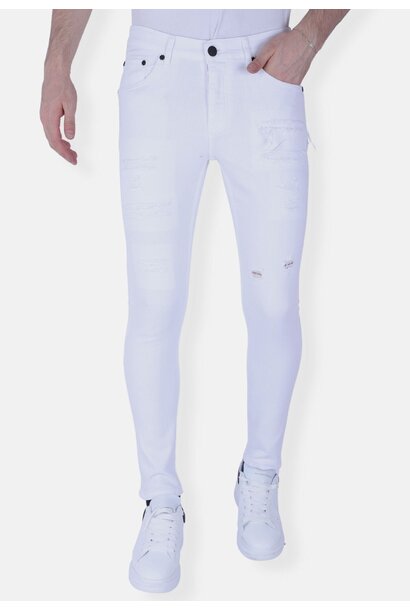 Ripped Uomo Jeans - Slim Fit -1090- Bianco