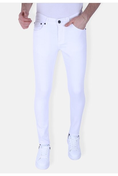 Plain Hommes Jeans - Slim Fit -1089- Blanc