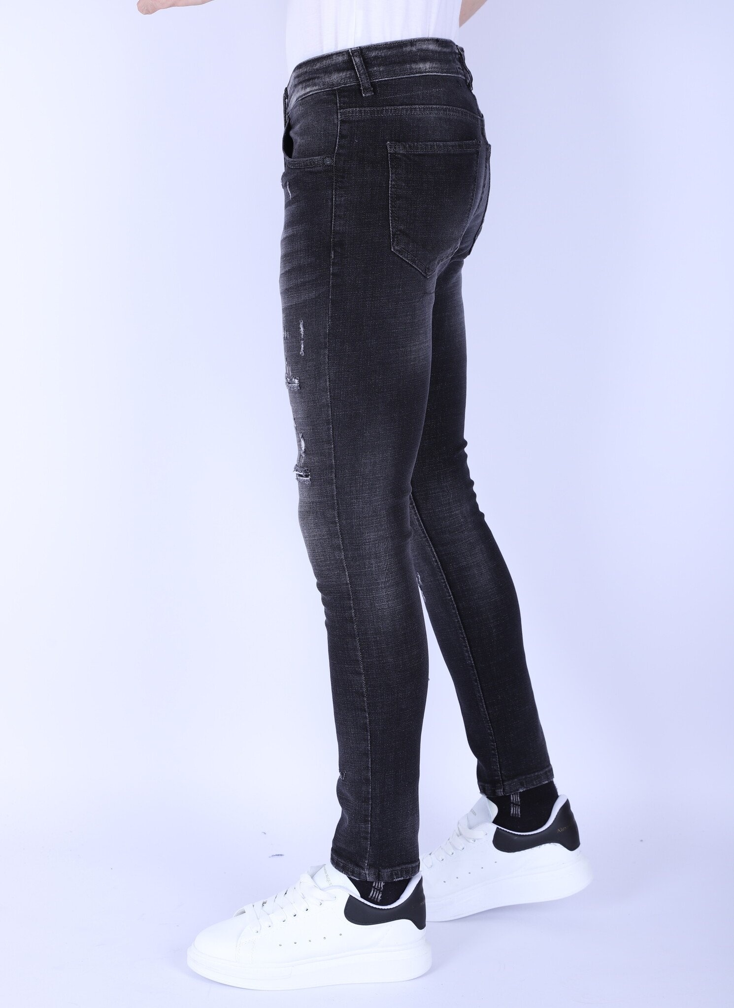 Distressed Jeans Hombre - Slim Fit -1102 - Gris-4