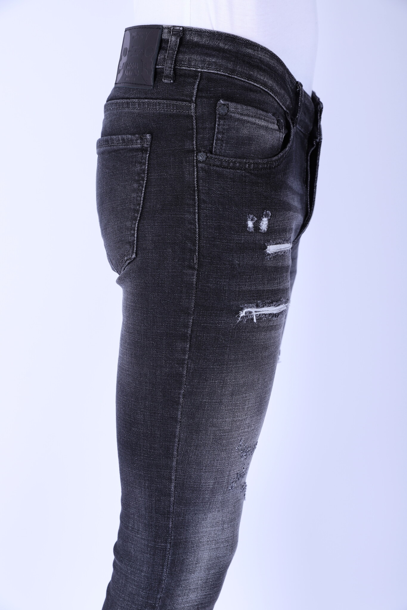 Distressed Jeans Hombre - Slim Fit -1102 - Gris-5