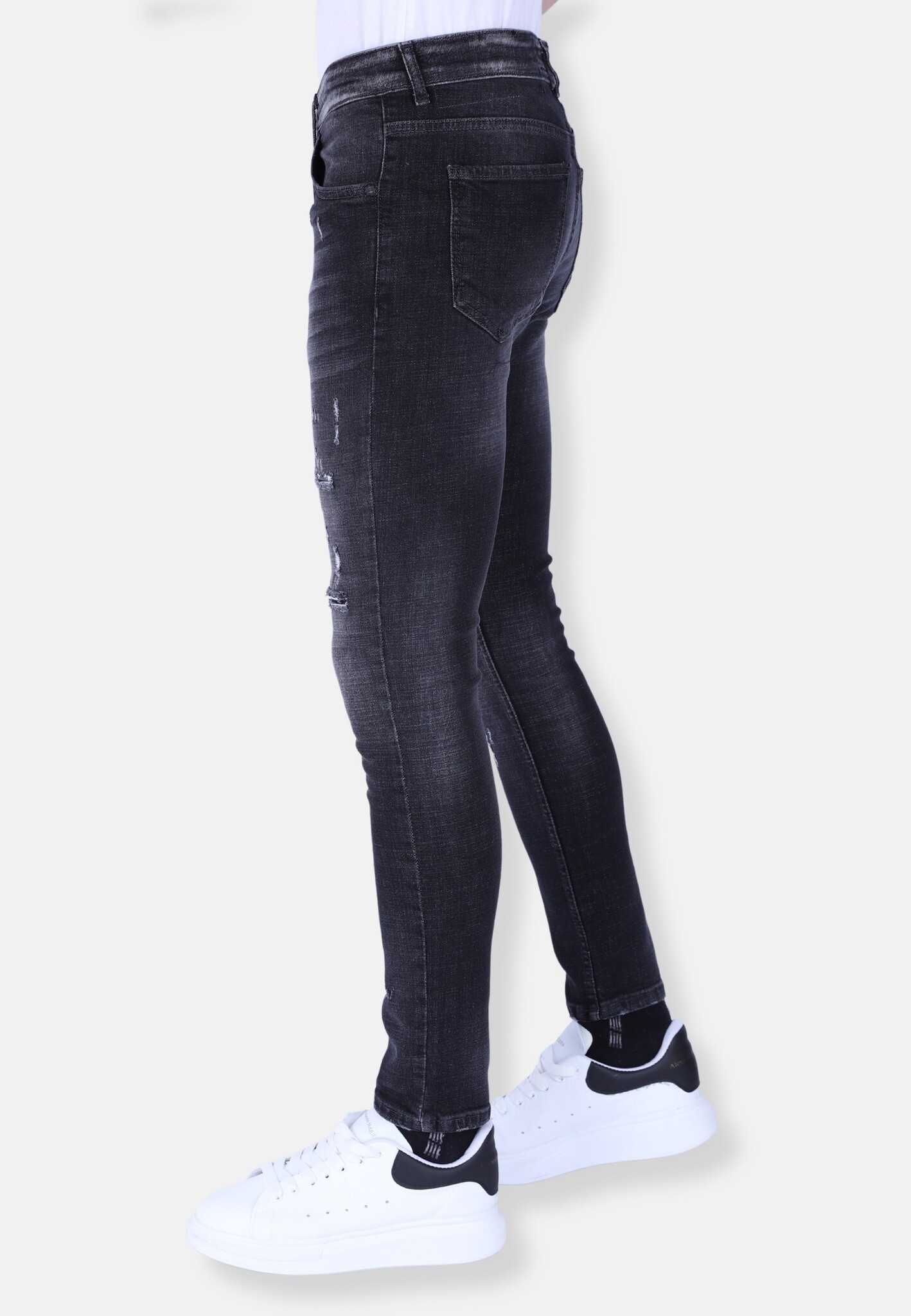 Distressed Jeans Hombre - Slim Fit -1102 - Gris-8