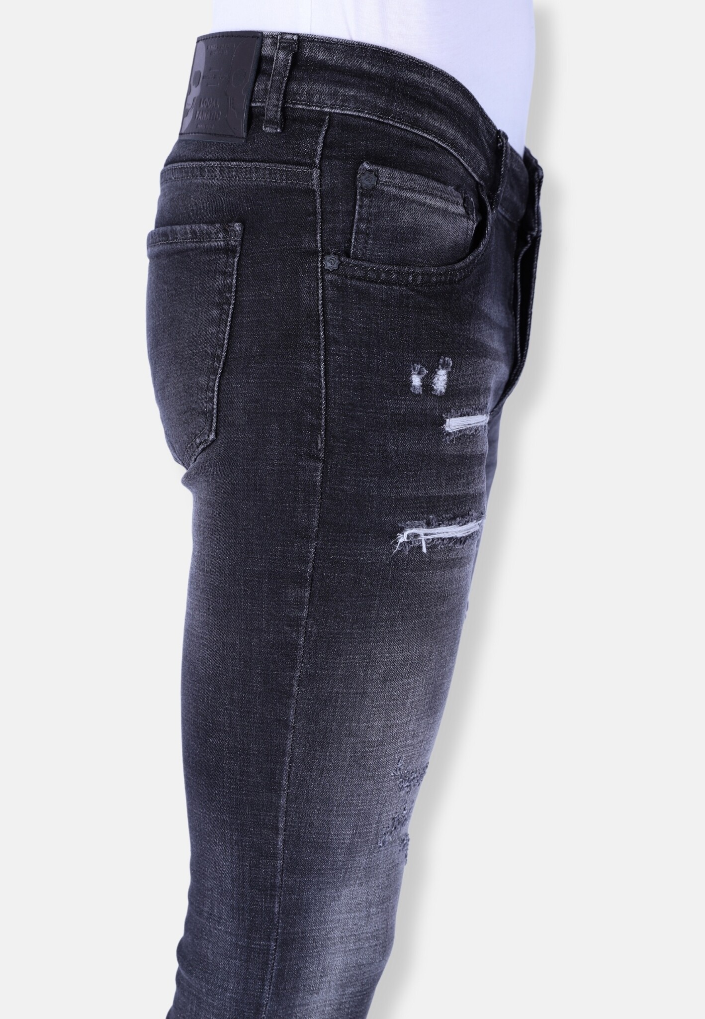 Distressed Jeans Hombre - Slim Fit -1102 - Gris-9
