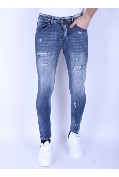 Ripped Jeans Hombre - Slim Fit -1097- Azul