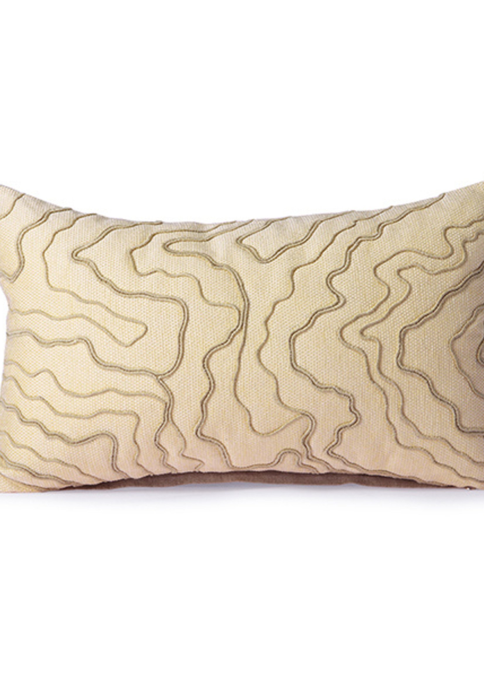 HK living Cream cushion with stitched lines 30x50cm