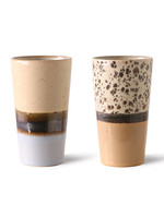 HK living Ceramic 70's latte mug zenith assorti