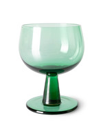 HK living The emeralds wine glass low fern green