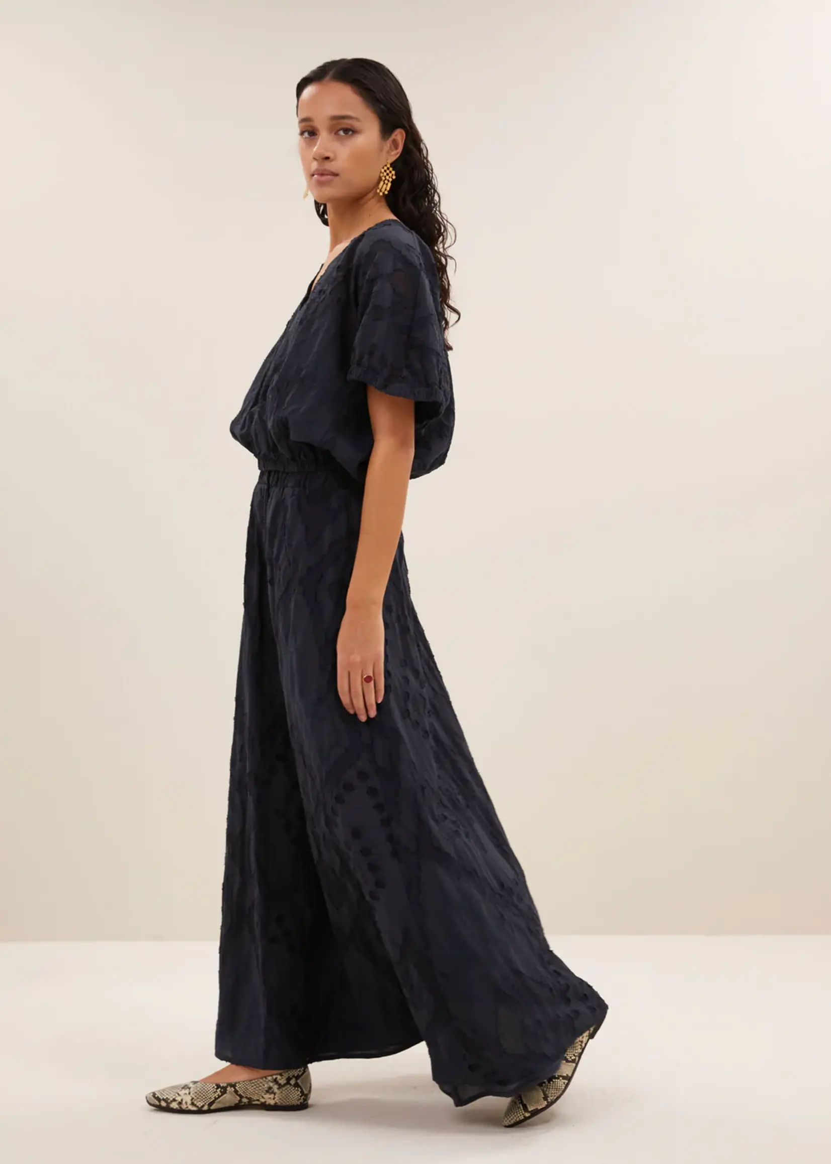 By-Bar Amsterdam Mabel mist blouse Midnight