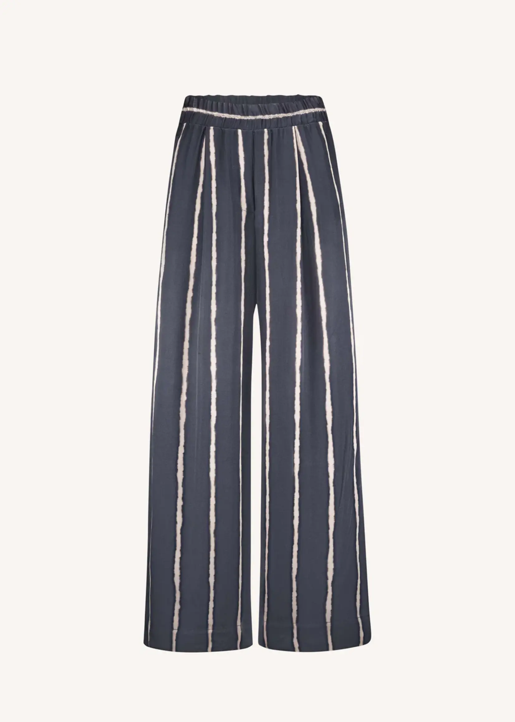 By-Bar Amsterdam Benji tie dye stripe pants blue tie