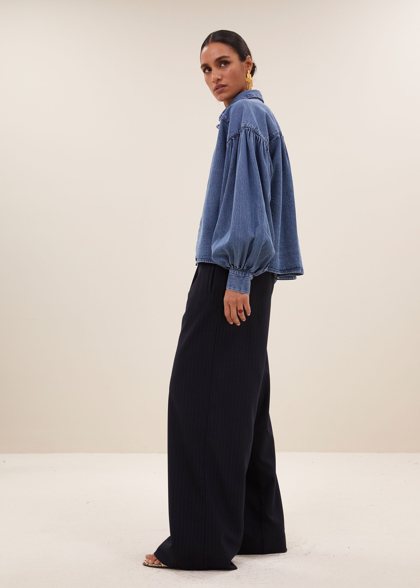 By-Bar Amsterdam sarah short denim blouse