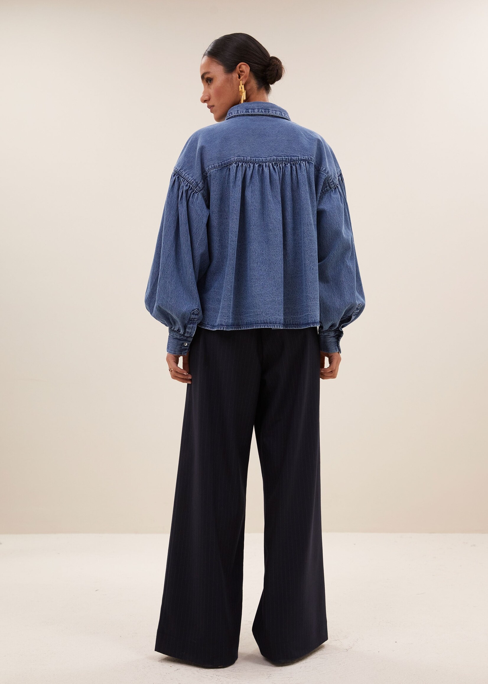 By-Bar Amsterdam sarah short denim blouse