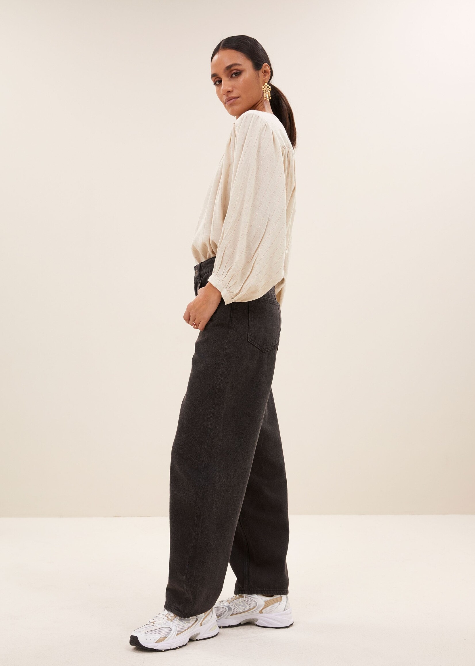 By-Bar Amsterdam becky lurex blouse | rose lurex stripe