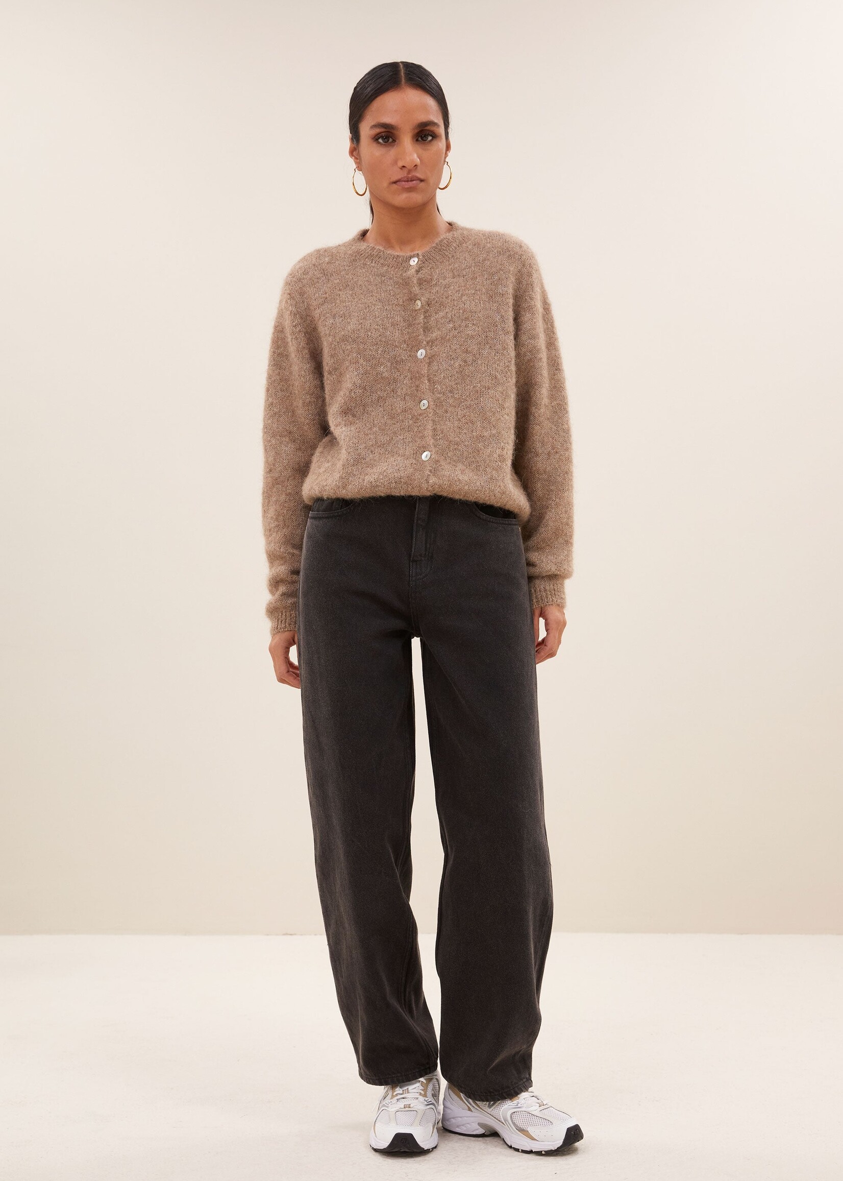 By-Bar Amsterdam cleo natural cardigan biscuit