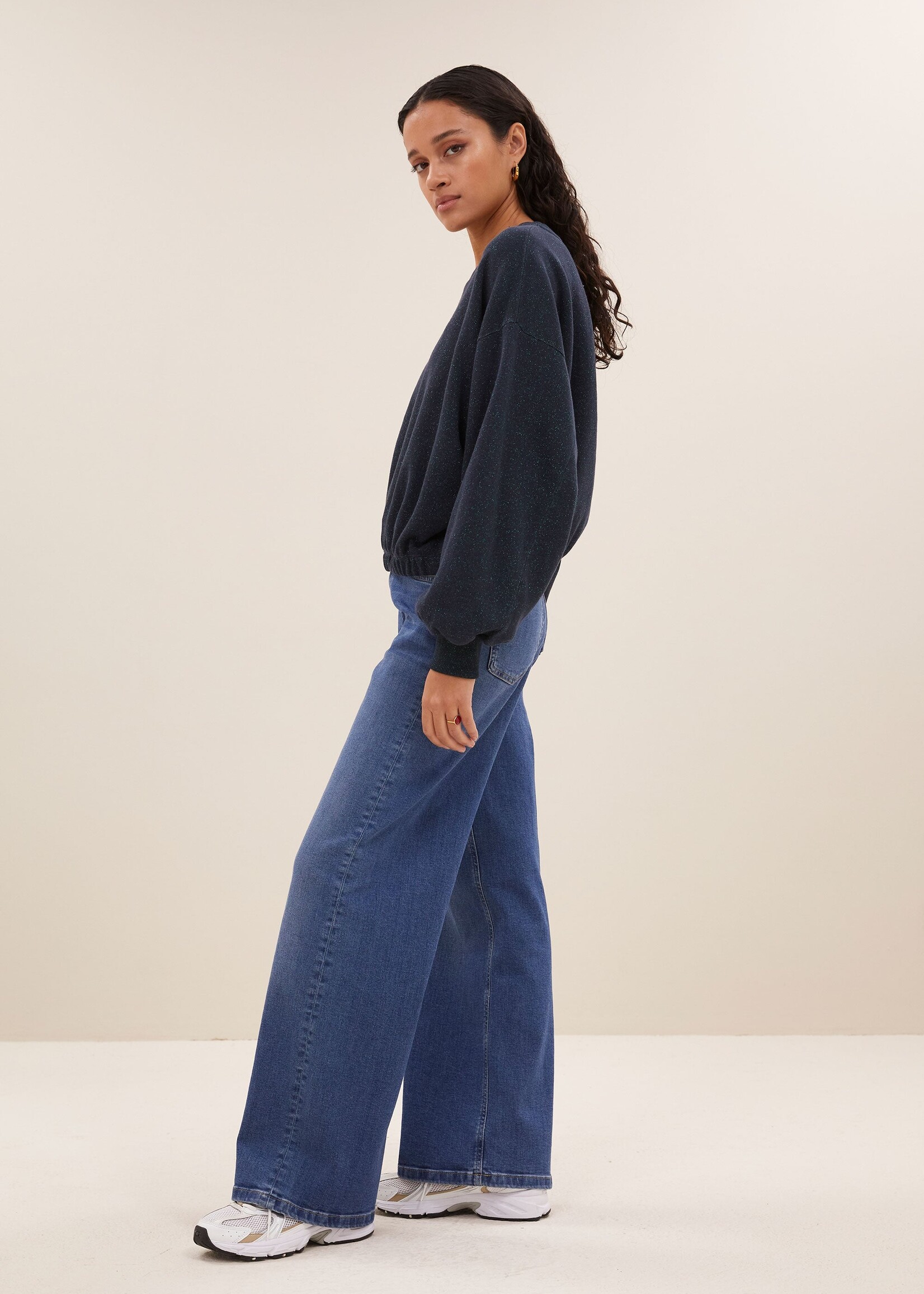 By-Bar Amsterdam bodil sparkle sweater Midnight