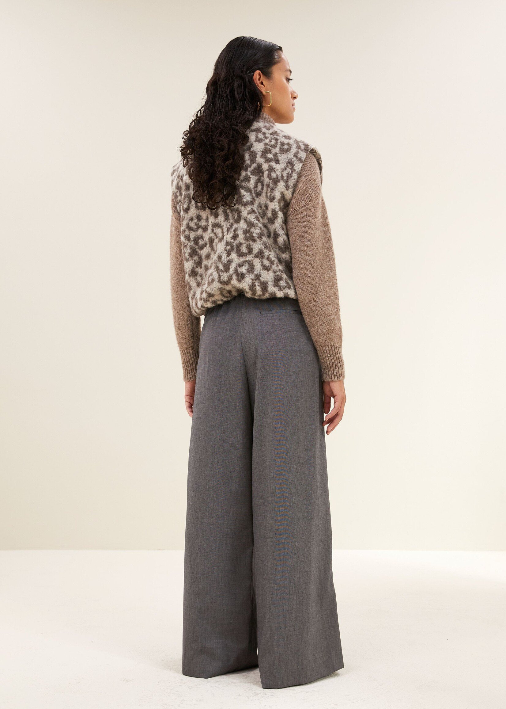 By-Bar Amsterdam maggie sleeveless leo jacket leopard print