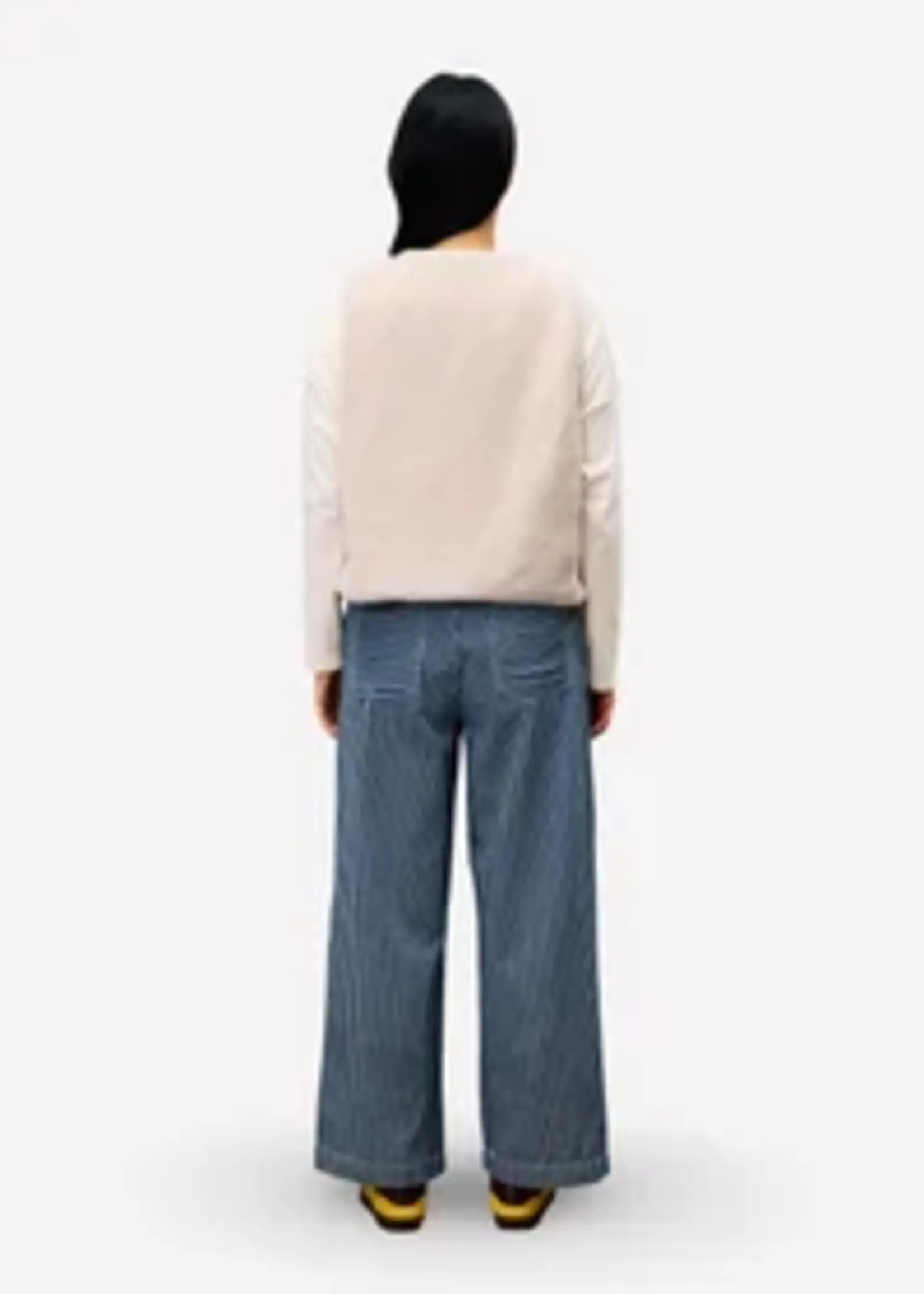 Frnch Broek wit/blauw gestreept