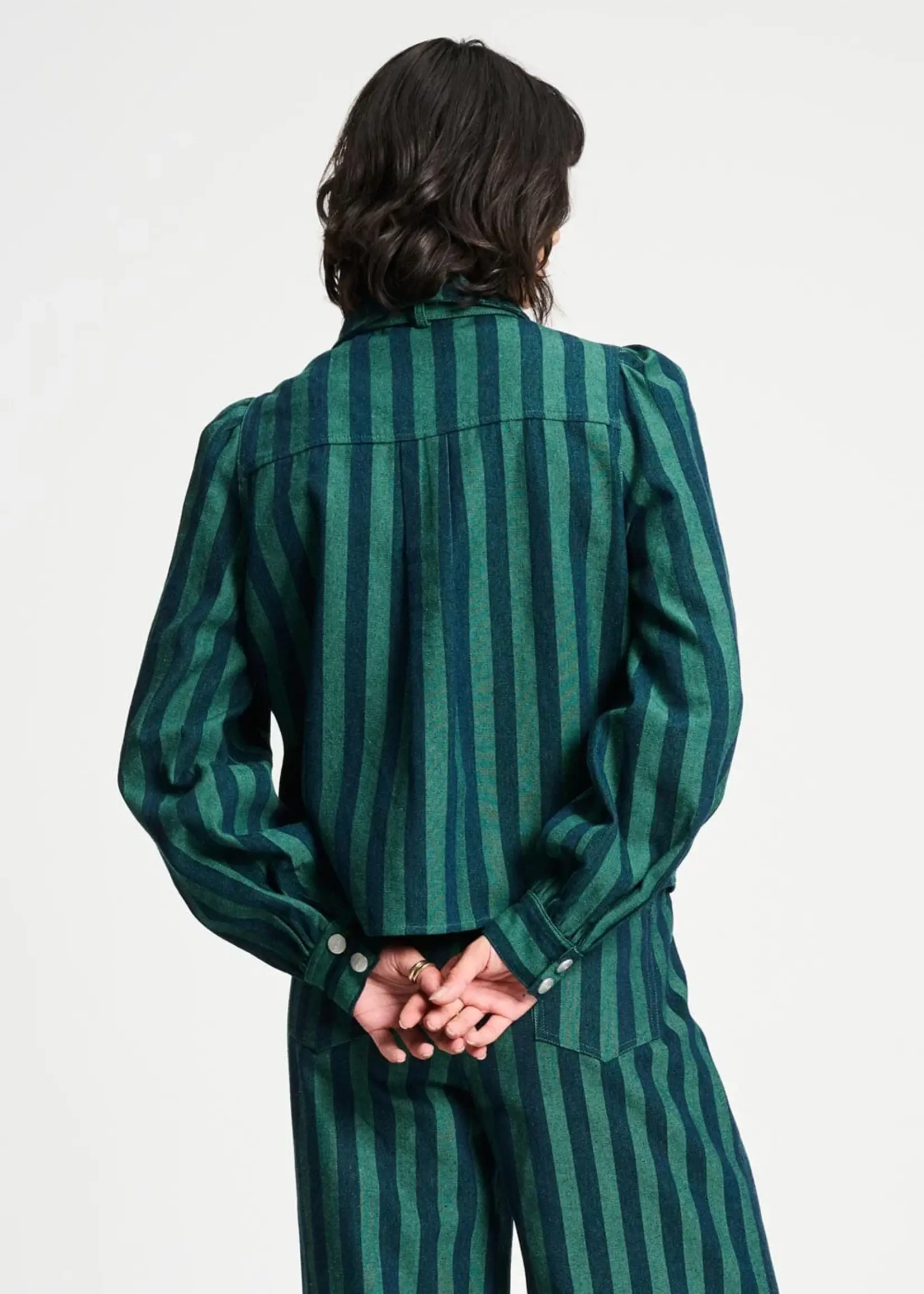 Pom Amsterdam BLOUSE - Denim Striped