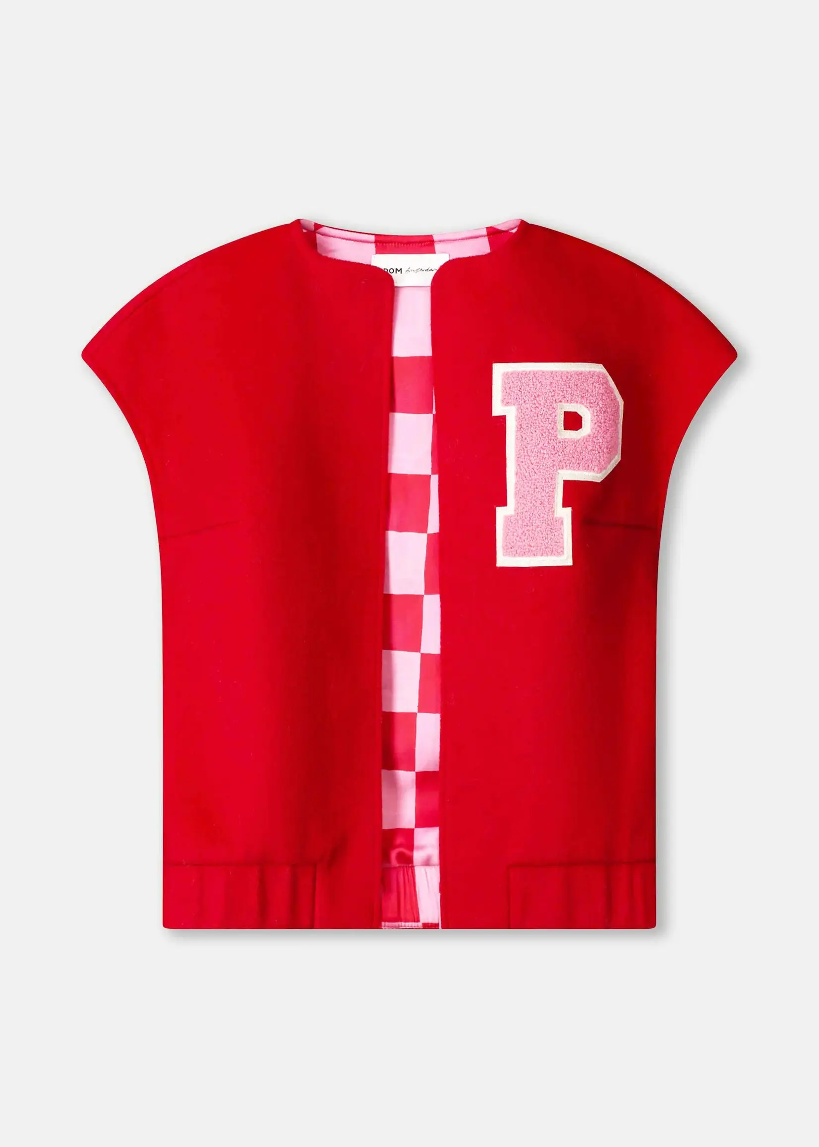 Pom Amsterdam GILET - Baseball Chili  Red
