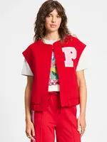 Pom Amsterdam GILET - Baseball Chili  Red