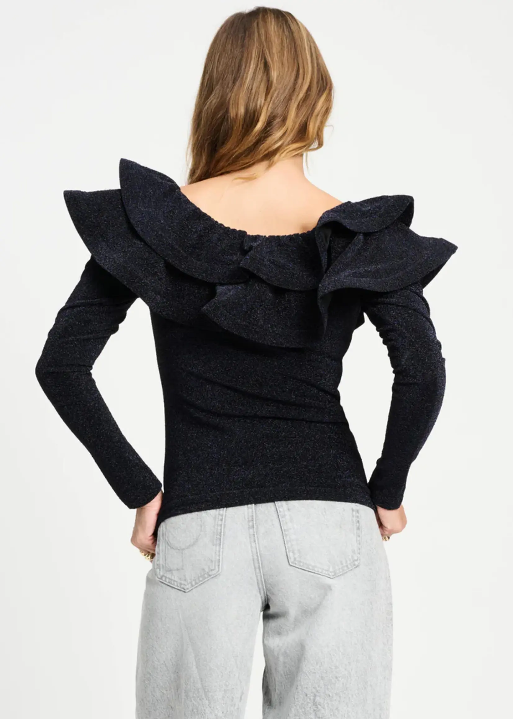 Pom Amsterdam TOP- Glitter Noir