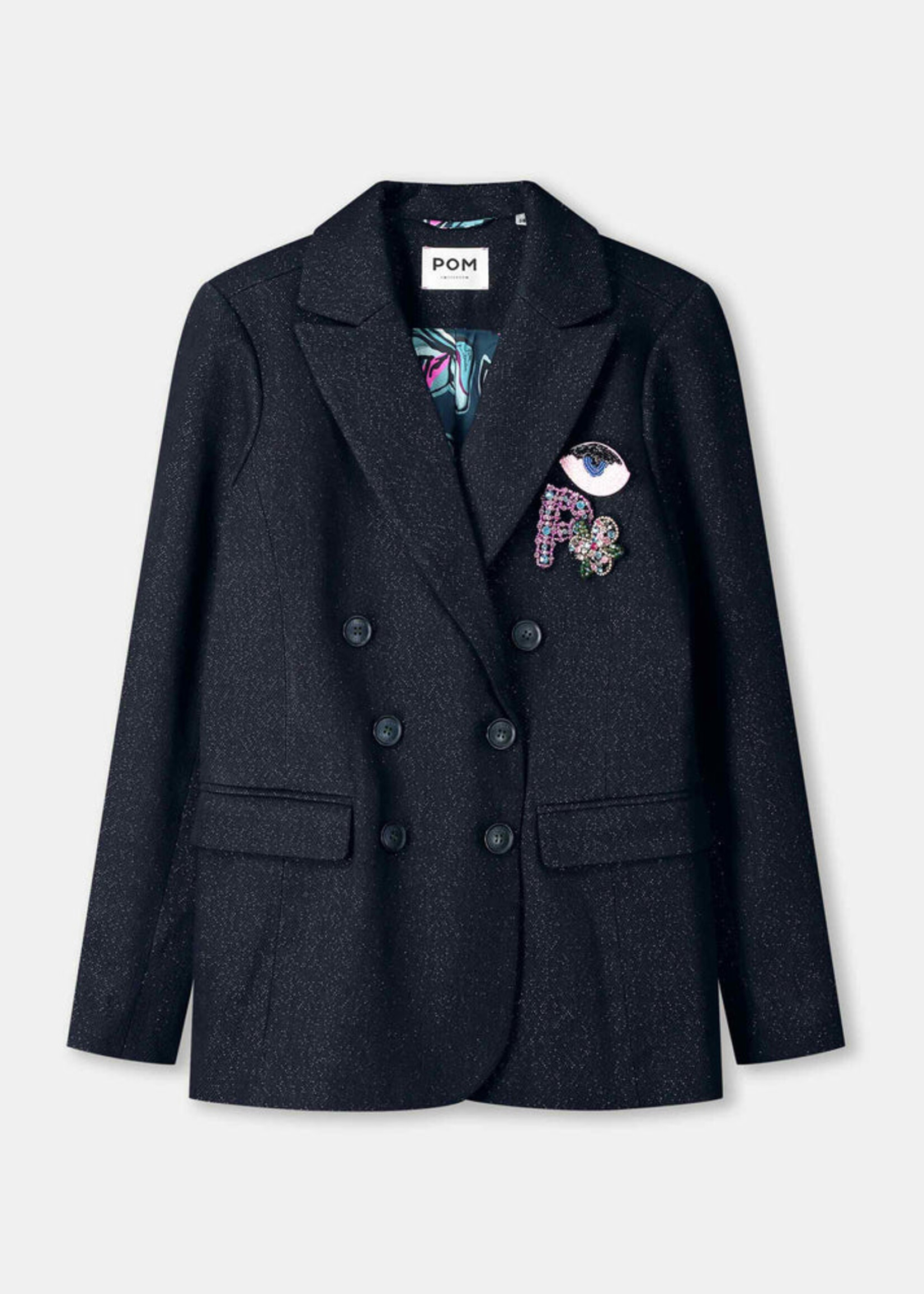 Pom Amsterdam BLAZER - Dark Shimmer Blue