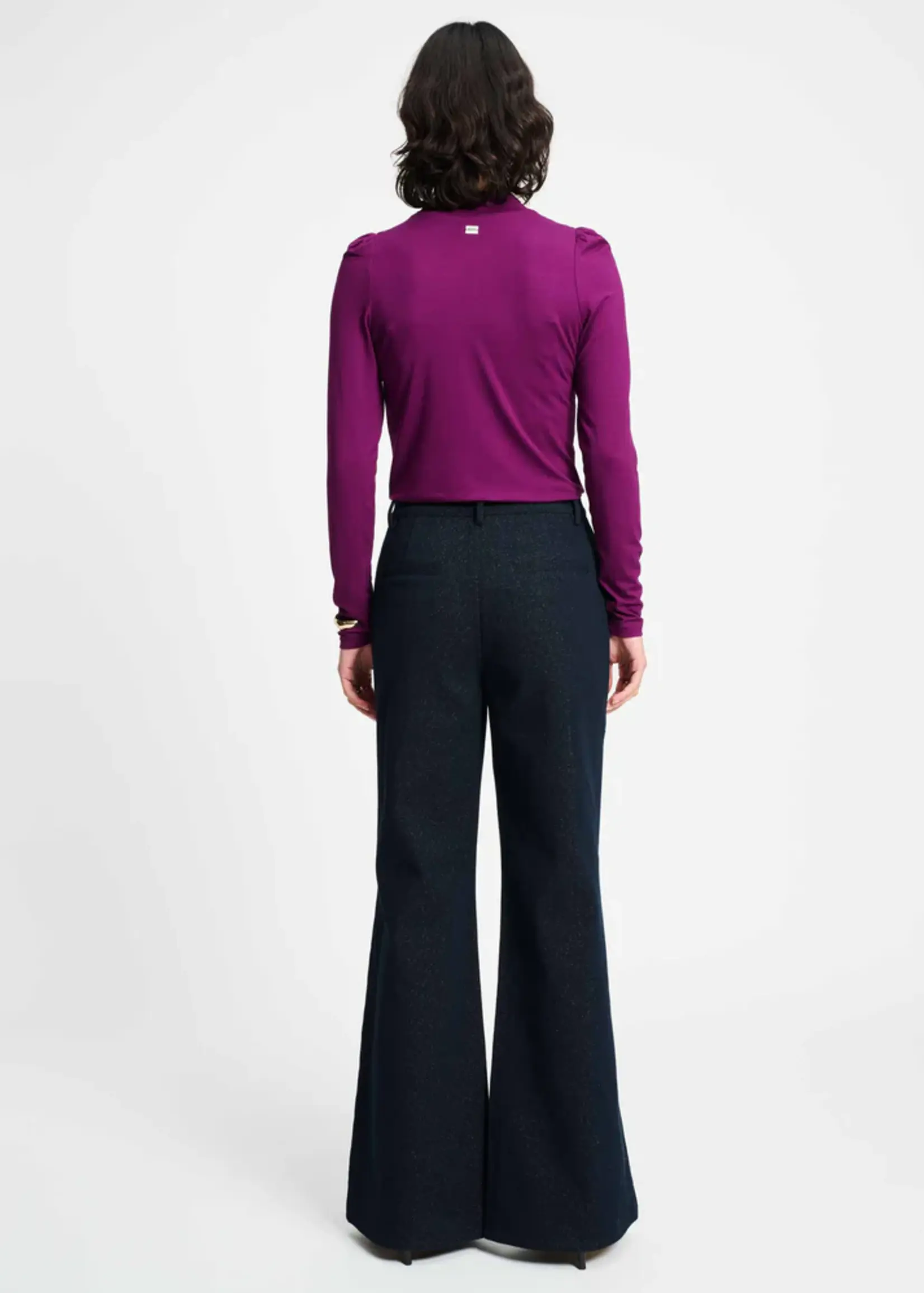 Pom Amsterdam PANTS - Dark Shimmer Blue