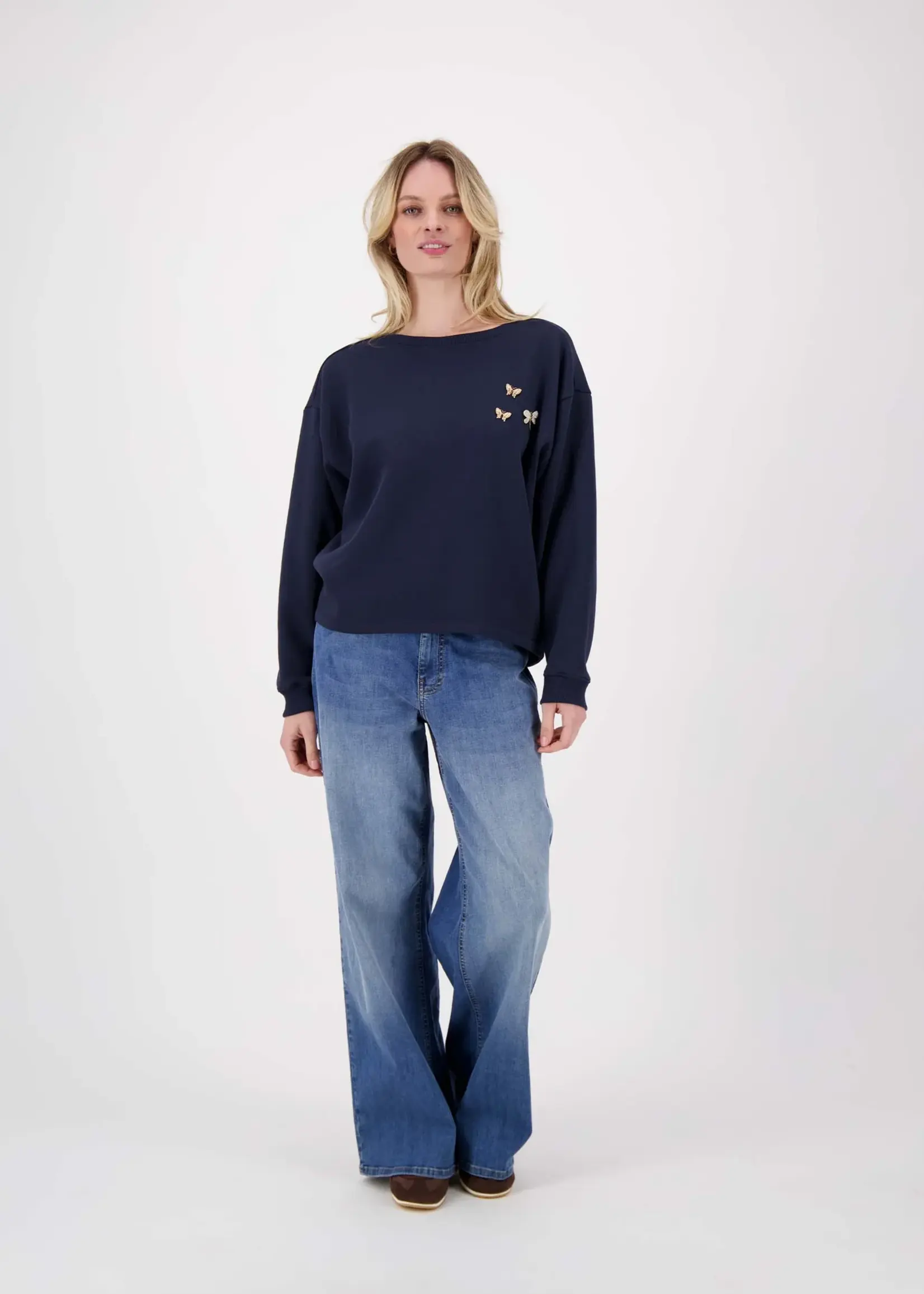 Zusss Sweater Broche Navy