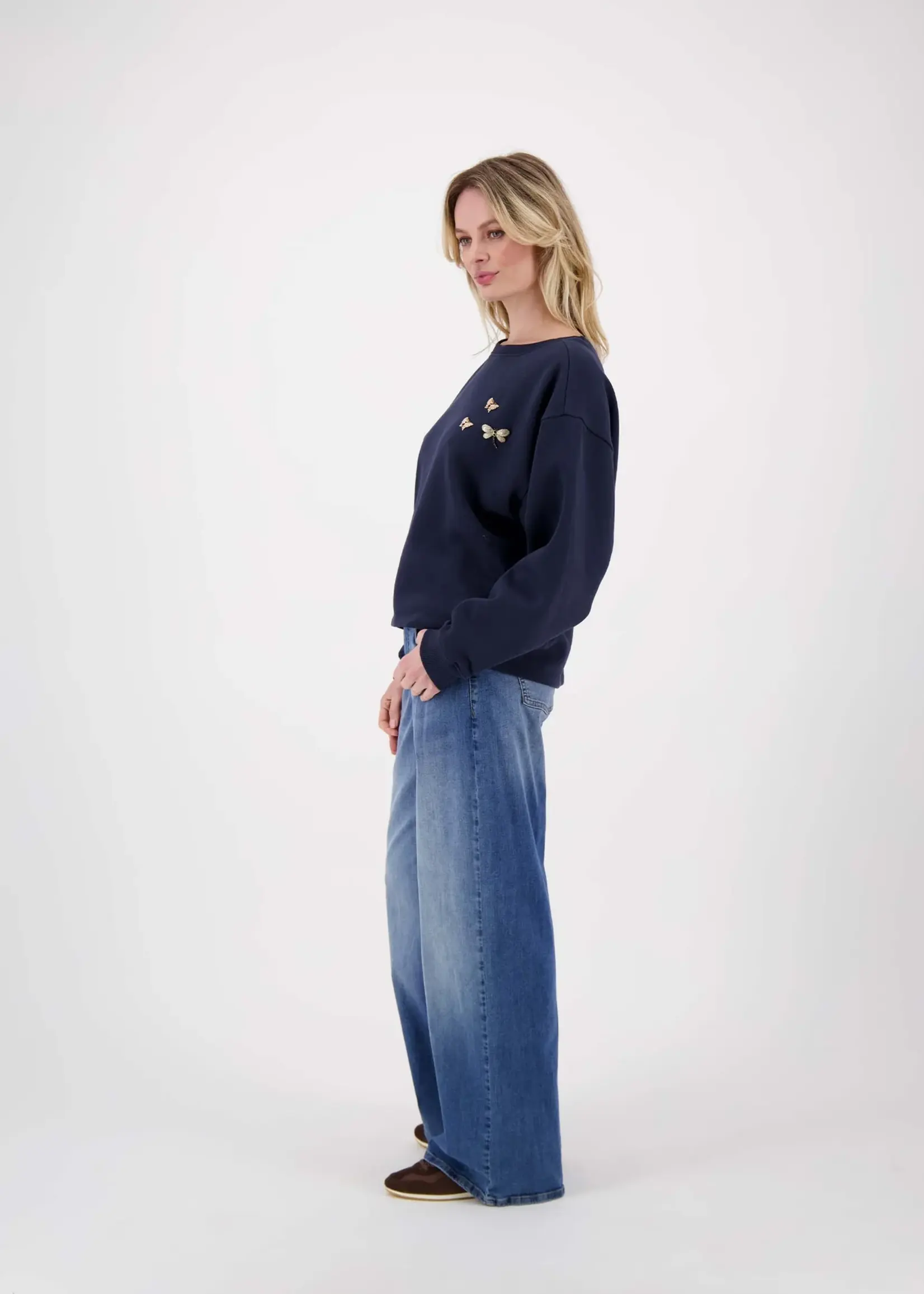 Zusss Sweater Broche Navy