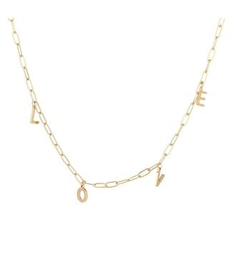 Gold Chunky Love Necklace