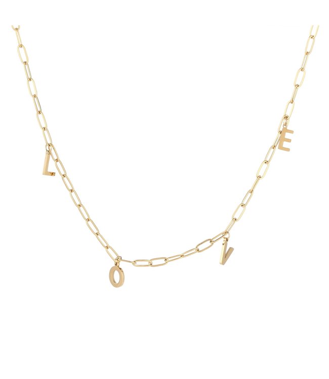 Gold Chunky Love Necklace