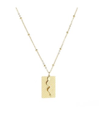 Gold Lof Snake Necklace