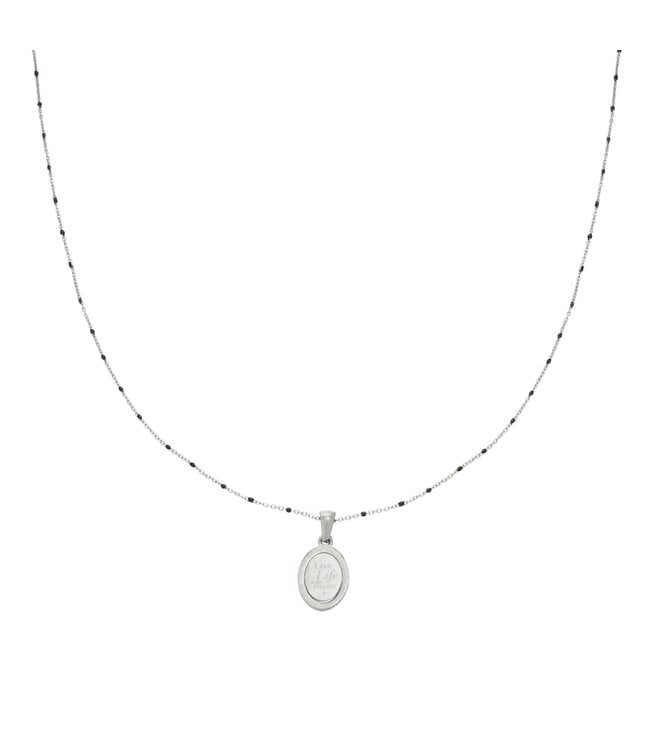 Silver Live Life Necklace