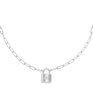 Silver Little Lock Necklace