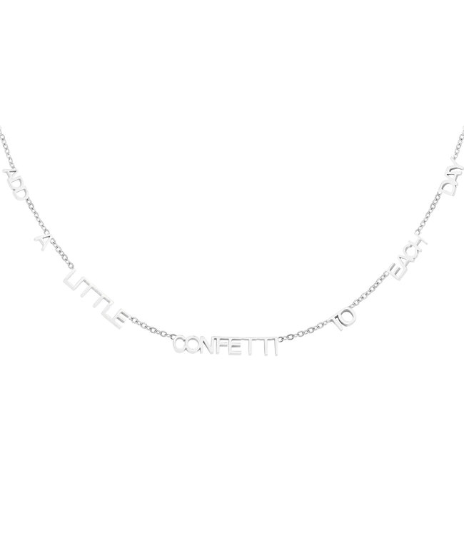 Silver Add Confetti Necklace