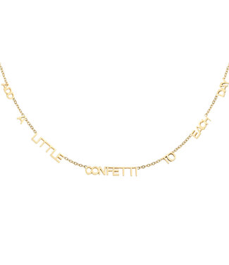 Gold Add Confetti Necklace