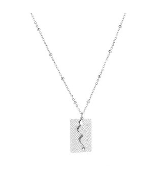 Silver Lof Snake Necklace