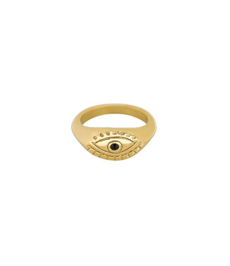 Gold Curious Eye Ring