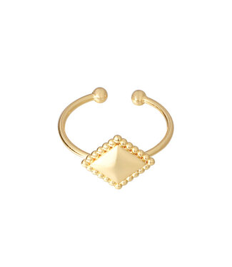 Gold Diamond Metal Ring