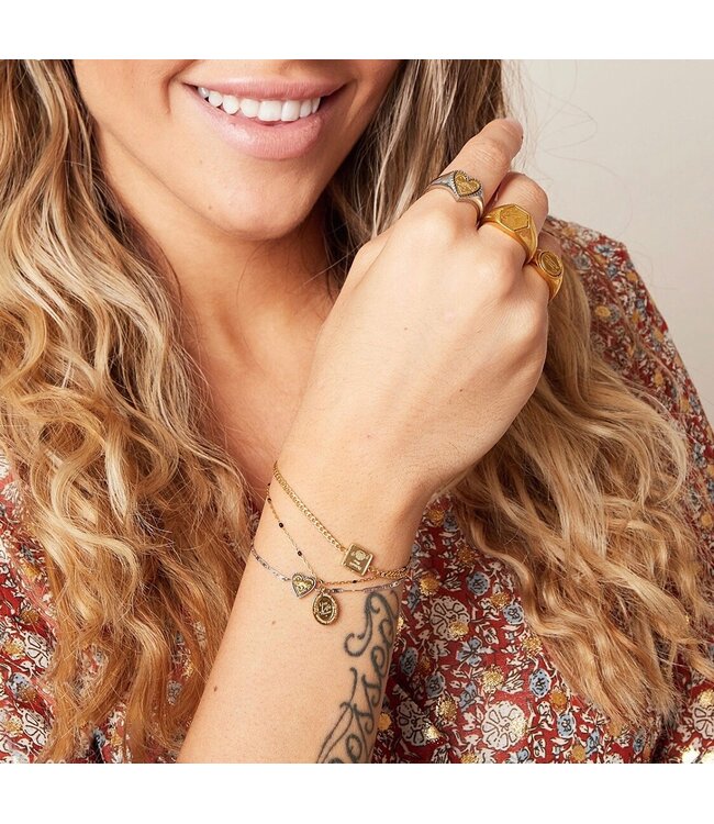 Gold Live Life Bracelet