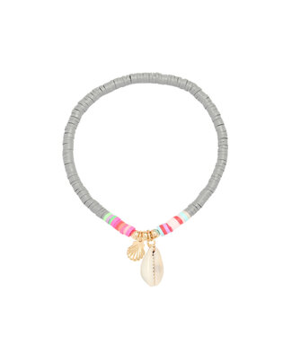 Malia Shell Bracelet / Grey