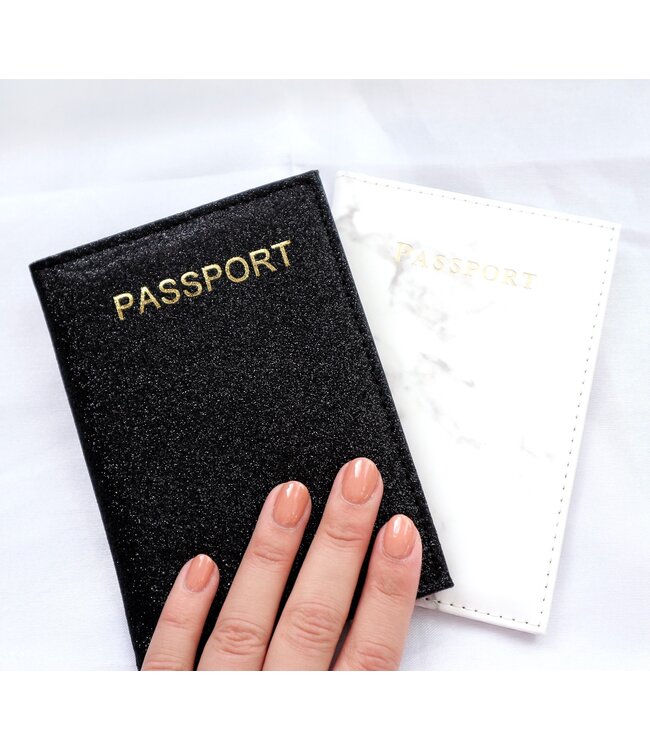 Glitter Passport Cover / Black