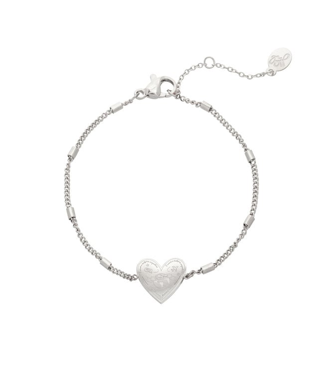 Silver Love to Travel Bracelet