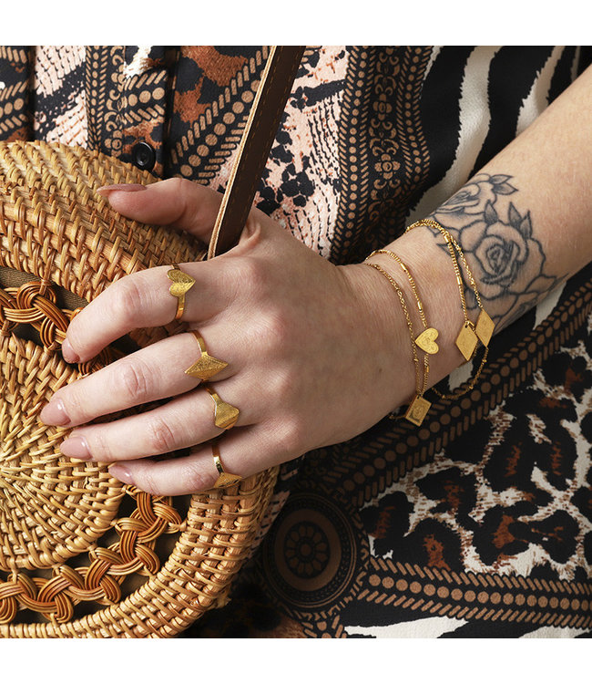 Gold Love to Travel Bracelet